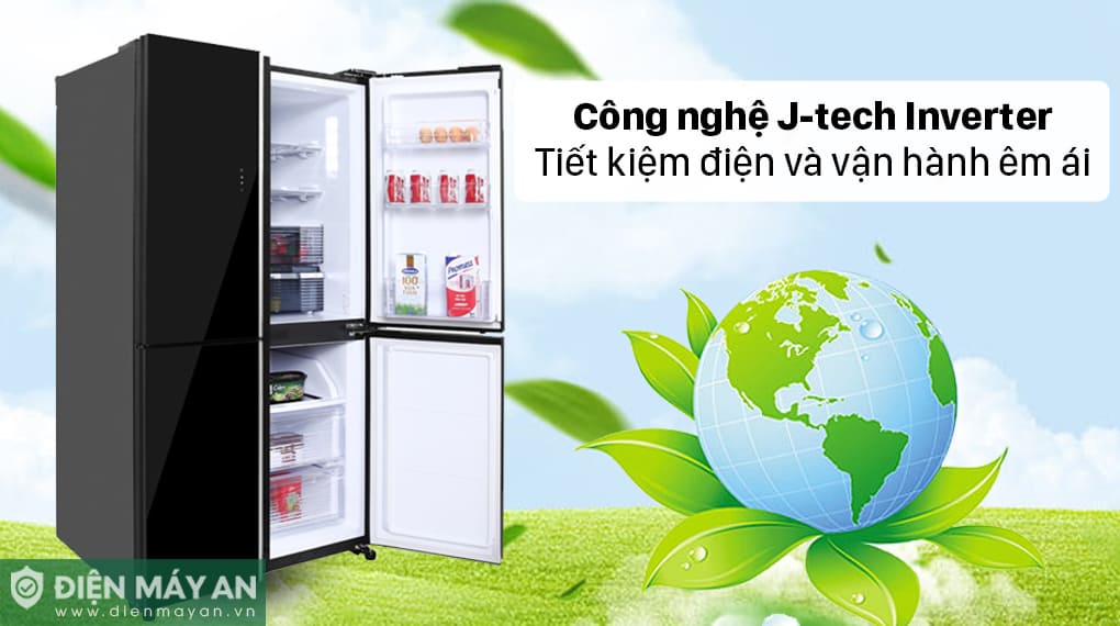 Tủ lạnh Sharp Inverter 525 lít Multi Door SJ-FXP600VG-BK
